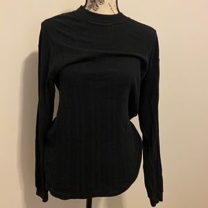 Polo, black, long sleeve, men ware